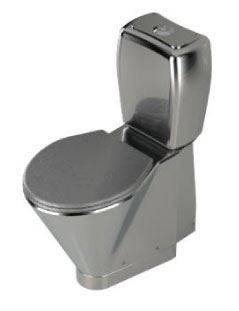 V130 HCP Low Flushing WC and Cistern - Stainless Steel Wheelchair Accessible