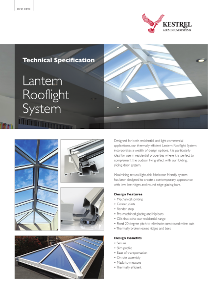 Kestrel Lantern Rooflight System