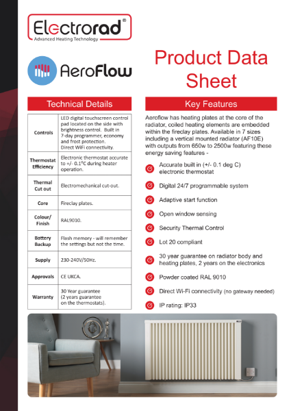 Aeroflow - German Fireclay Cored Radiator Range – Product Data Sheet