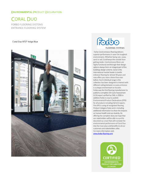 Coral Duo Environmental Product Declaration