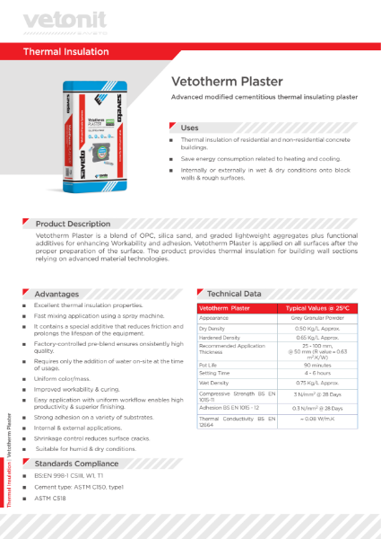 TDS- Vetotherm Plaster