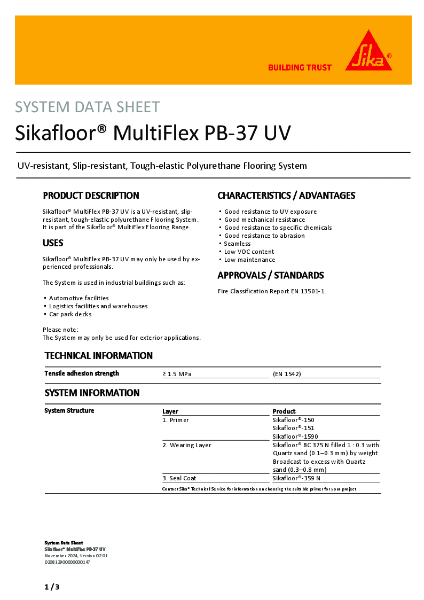 Sikafloor® MultiFlex PB-37 UV