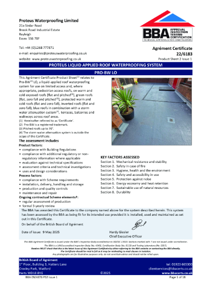 BBA - Pro-BW® LO - Product Sheet 2