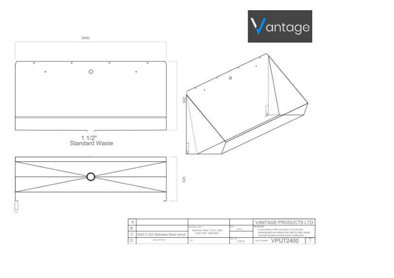 Drawing - VPUT2400 3D