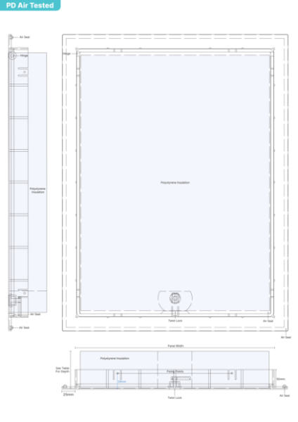 PD Contemporary Loft Hatch Technical Drawing