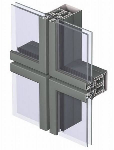 Aluminium CW 86 Unitised Curtain Wall System