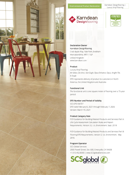 Environmental Product Declaration - Art Select