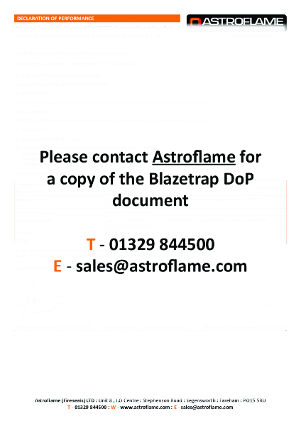 Blazetrap® Rapid Outlet Box System (ROBS) - (DoP)