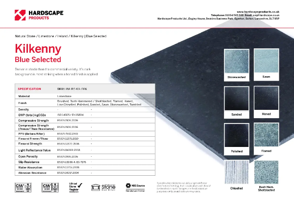 Kilkenny Blue Selected Hardscape Datasheet