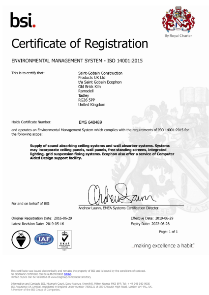 EMS ISO 14001:2015 UKAS