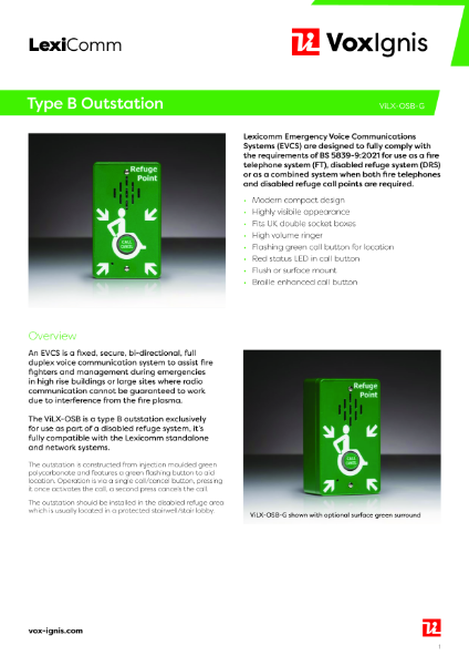 ViLX-OSB-G Datasheet