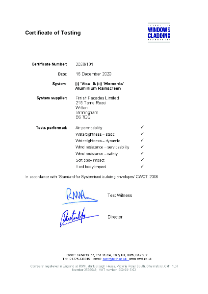 CWCT Certificate