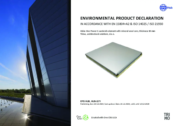 EPD Qbiss One S 80 - production SLO