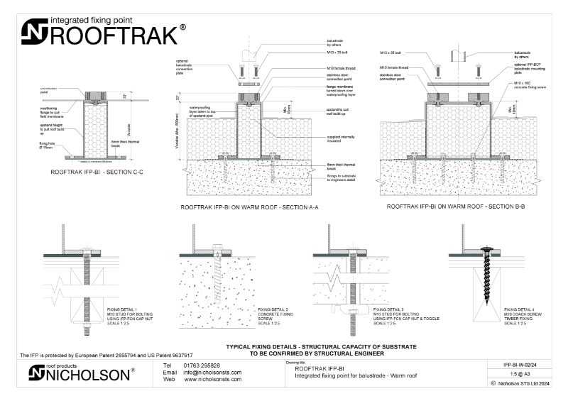 ROOFTRAK IFP-BI for warm roof Tech Data Sheet