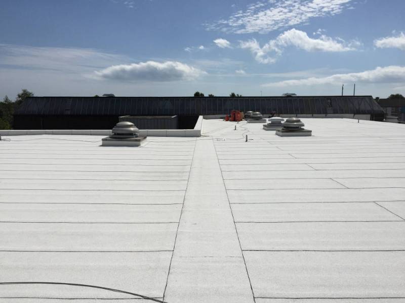 1,000m2 Ecological, Air Purifying Roofing Refurbishment for a Library