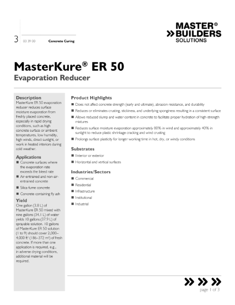 MasterKure_ER_50_Data_Sheet