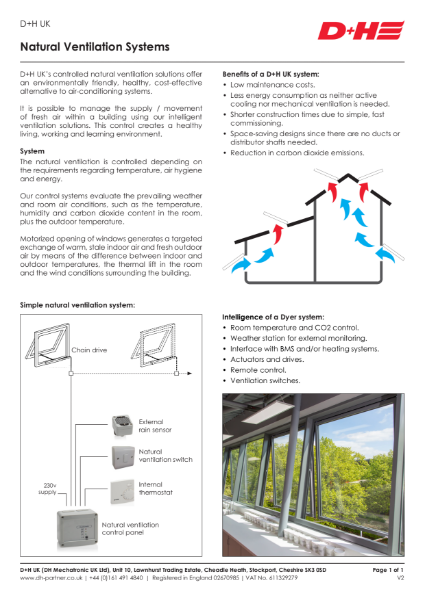 Natural Ventilation Systems Overview | D+H UK | NBS Source