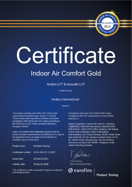 Signature, Spacia & Form - Indoor Air Comfort Gold 