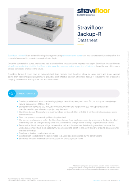 Stravifloor Jackup-R - Datasheet