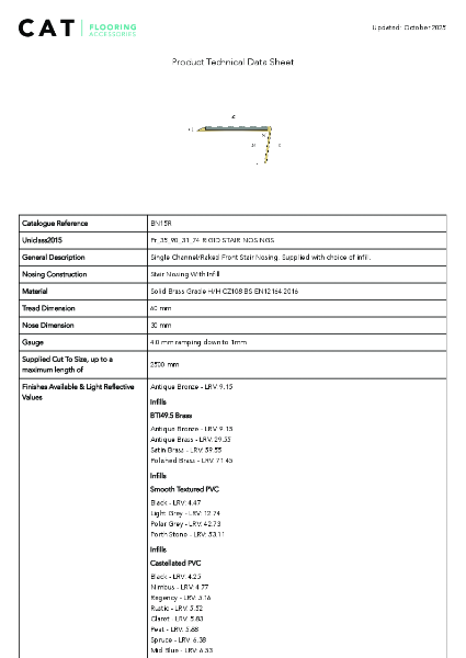 BN15R Antique Bronze Technical Datasheet