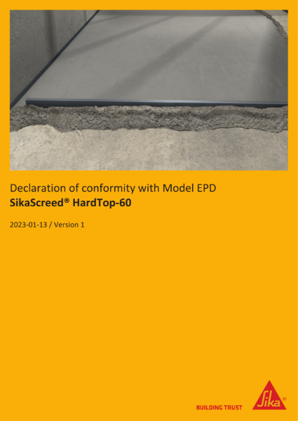 EPD - SikaScreed HardTop 60