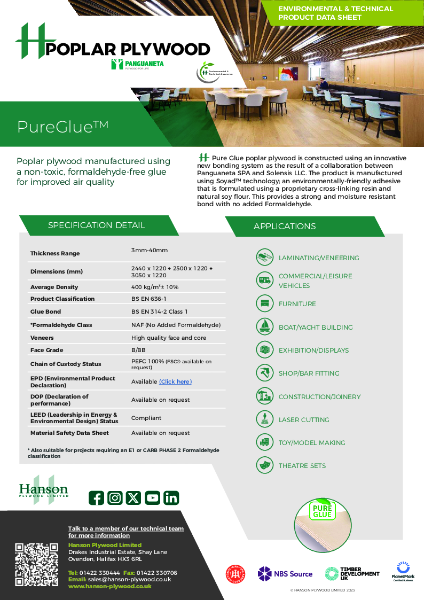 H Poplar Plywood- PureGlue™