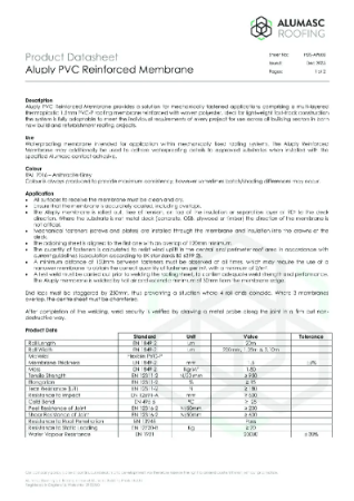 PDS-AP003-Aluply PVC Reinforced Membrane