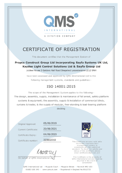 QMS International IOS 14001:2015