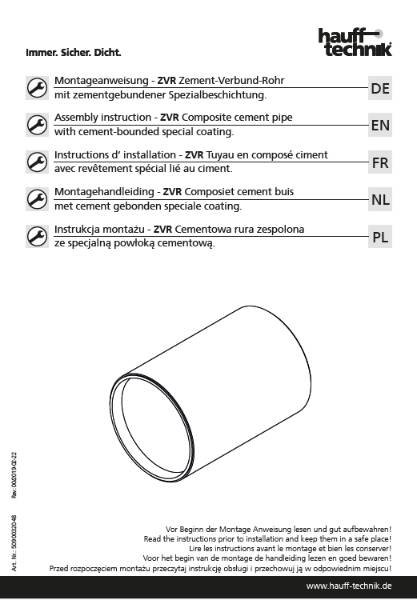 Cement-Coated Wall Sleeve - Assembly Instructions