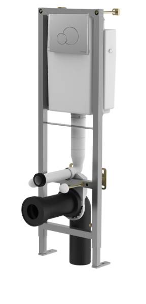 Atlas 2 Part In-Wall Frame and Flushplate  - Fixing Frame, Cistern and Flush Plate