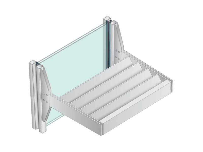 Versoleil® SunShade – Outrigger System – for Storefront
