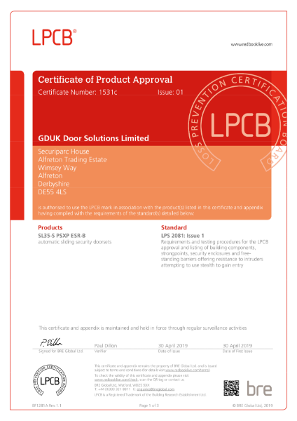 Gilgen LPS 1175 ERS-B Test Certificate