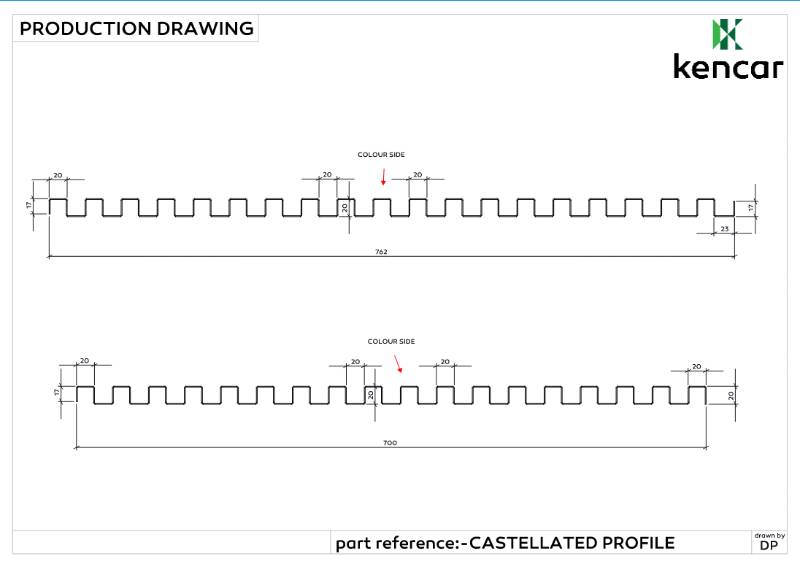 Castellated Panels Drawing
