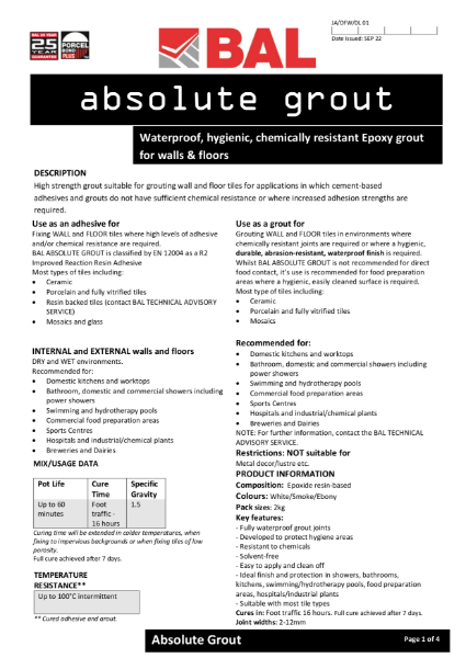 BAL Absolute Grout