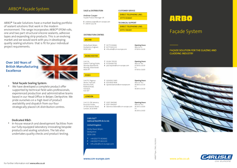 ARBO Facade System Leaflet
