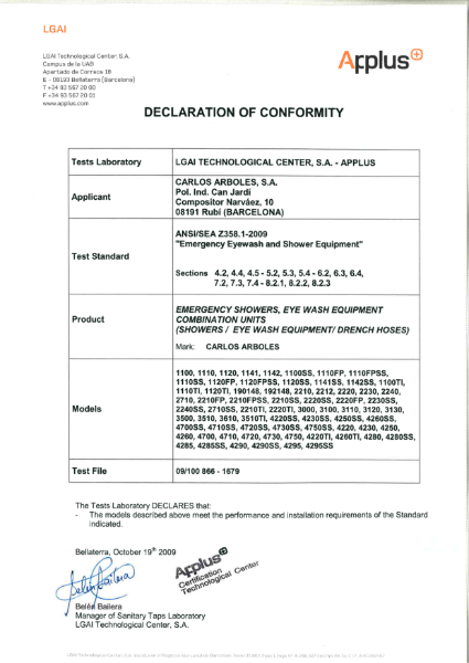 Arboles UK ANSI Certification