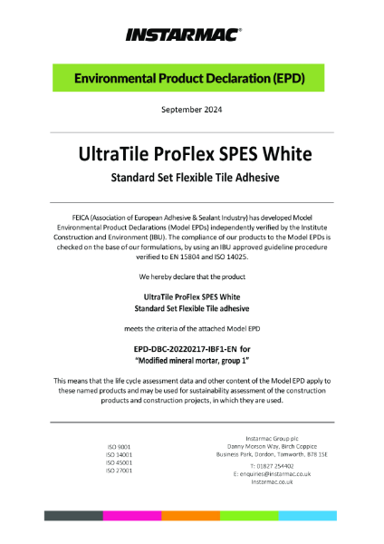 ProFlex SPES White Environmental Product Declaration 