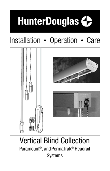 Vertical Blinds - Instructions