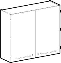 Medeko - Healthcare - Wall Cabinet - Clinical Cabinet - HTM63