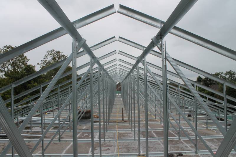 Britframe Flat To Pitch Structural Steel Frame Britmet Lightweight Roofing Nbs Source 8805