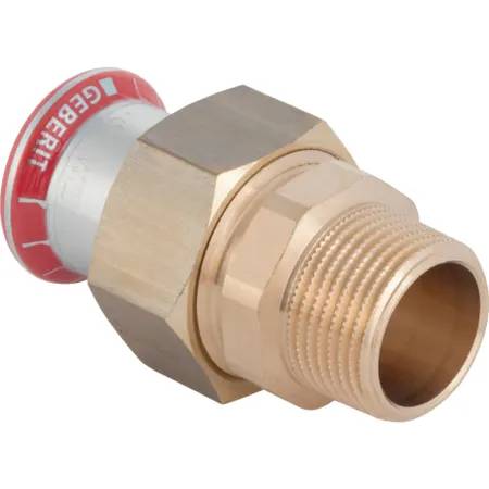 Geberit Mapress Carbon Steel Adaptor Union With Male Thread