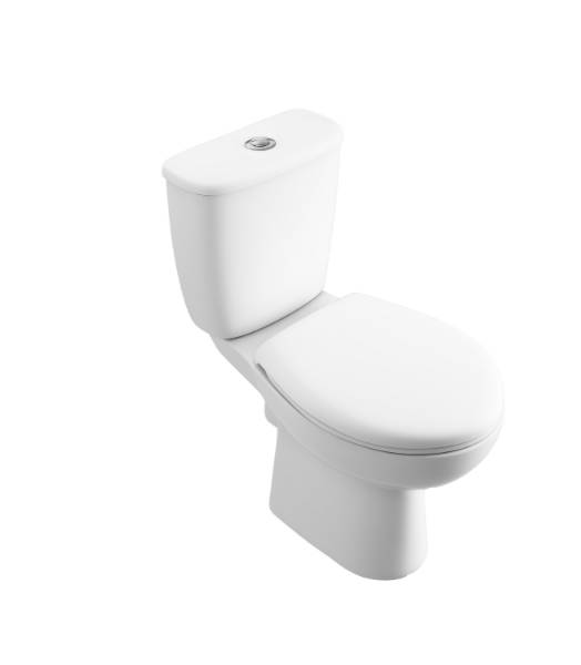Atlas Smooth Close Coupled Push Button Cistern - Close-coupled Cistern with Smooth Lines
