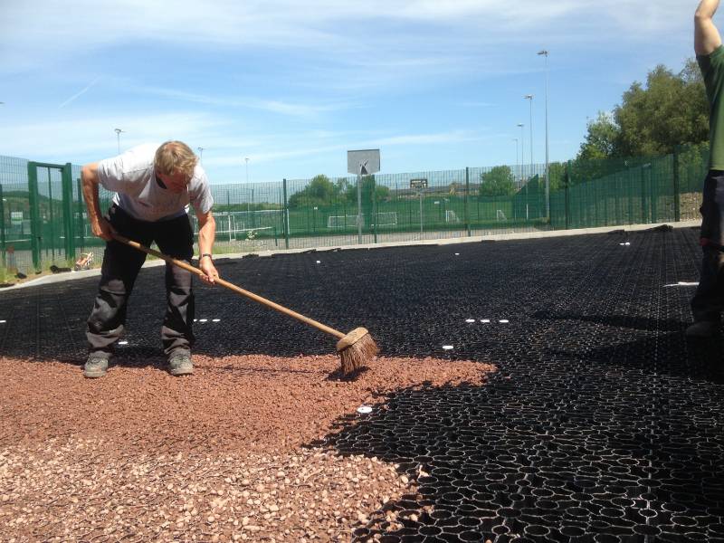 Reinforced Gravel Car Parking Installation at Belper School using X-Grid Gravel Grid