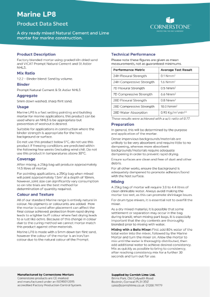 Marine LP8 - Product Data Sheet