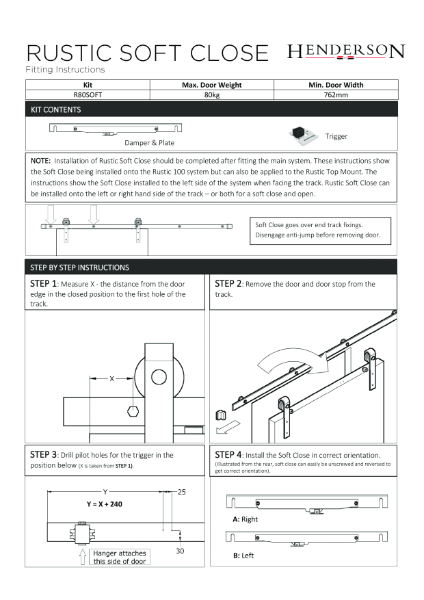 Rustic Soft Close Fitting Instructions