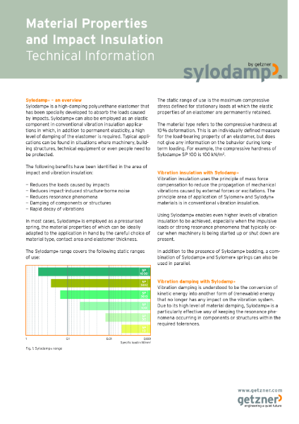 Sylodamp® Brochure Material Properties and Impact Insulation EN