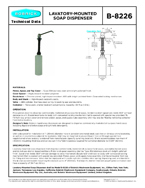 Technical Data Sheet B-8226