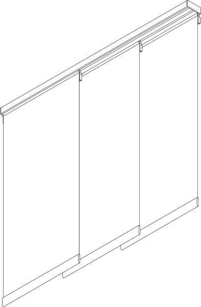 Panel Glide Window Shading and Room Dividing System - Hand Operated - Silent Gliss SG 2700 - Panel Blind