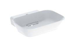 Geberit ONE lay-on washbasin, bowl shape, CleanDrain - Washbasin
