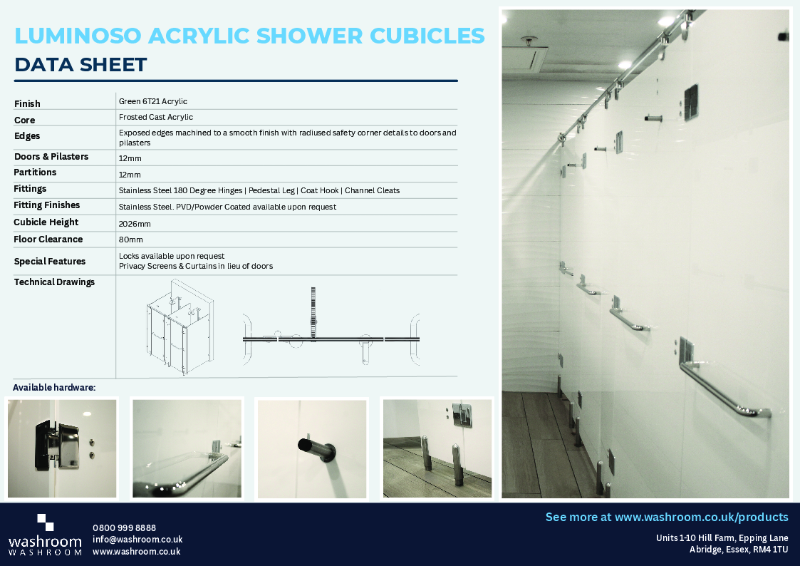 Luminoso Acrylic Shower Cubicles